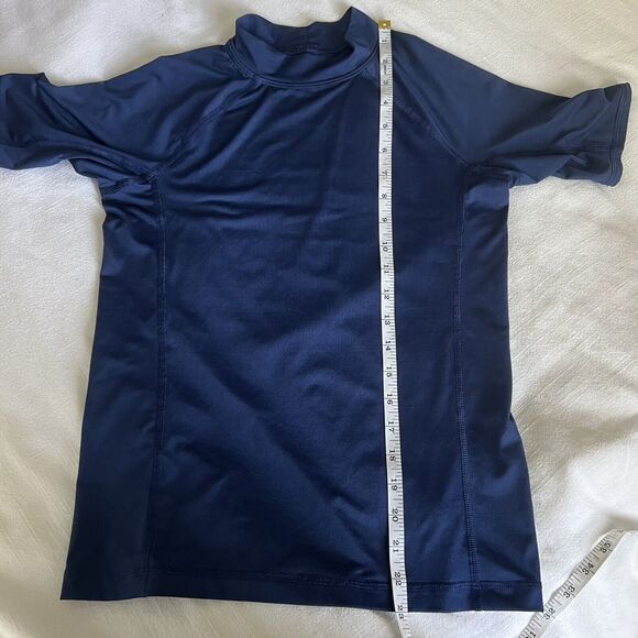 Land’s End Boys Navy Short-Sleeve Rash Guard Swim‎ Shirt Size Large 10-12 - Picture 9 of 9
